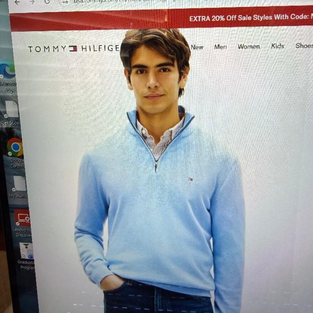 New Without Tags Men's Large Tommy Hilfiger 1/4 Zip Sweater Bundle